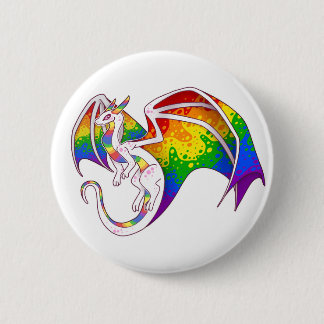 Rainbow Pride Dragon Button