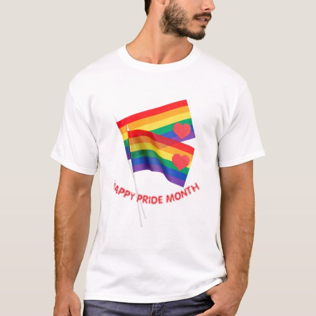 Rainbow Pride Drapeau Heart Love T-shirt (Devant)