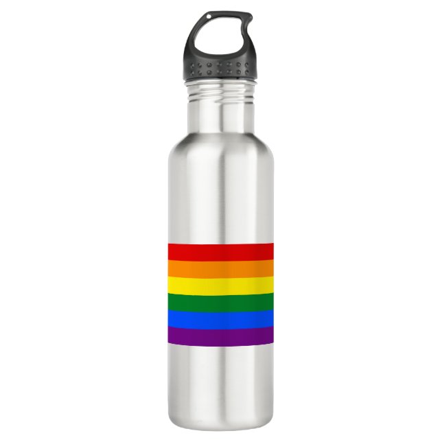 Rainbow Pride Edelstahlflasche (Vorderseite)