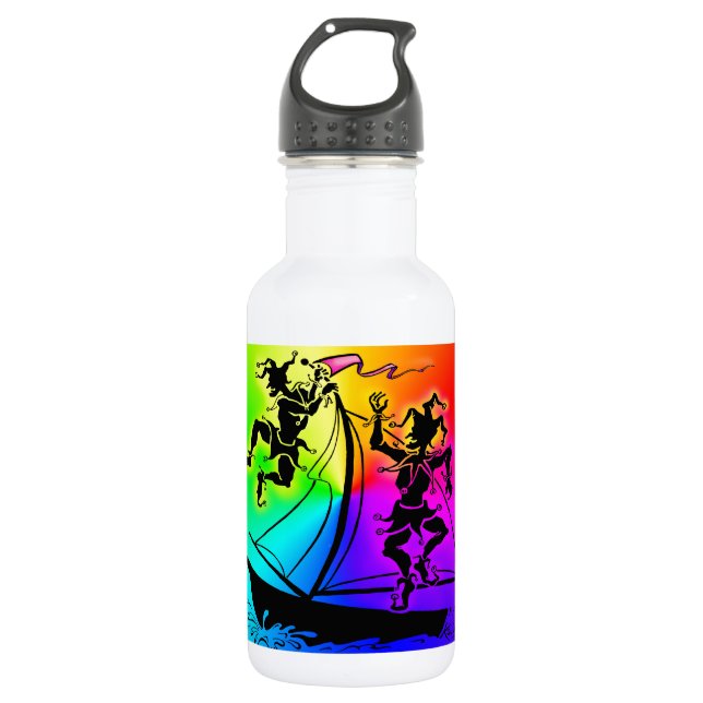 Rainbow Pride Edelstahlflasche (Vorderseite)