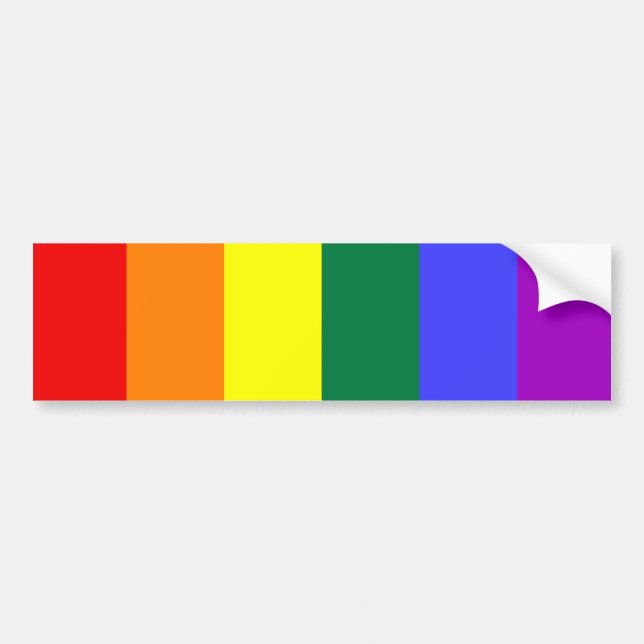 Rainbow Pride Flag Autoaufkleber (Vorne)