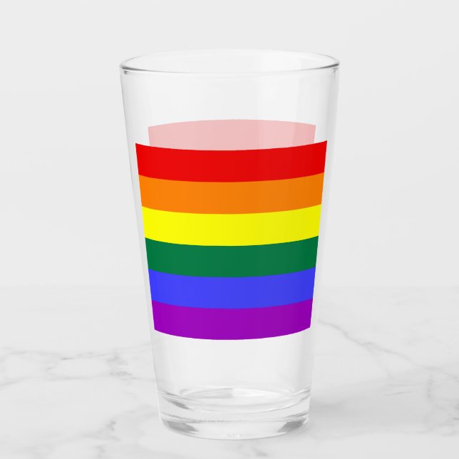 Rainbow-Pride-Flag Glas (Vorderseite)