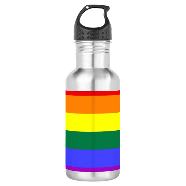 Rainbow Pride Flag Liberty Flasche Trinkflasche (Vorderseite)