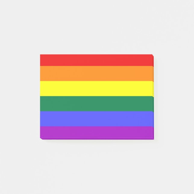 Rainbow-Pride-Flag Post-it Klebezettel (Vorderseite)