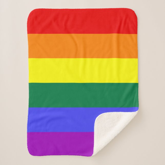 Rainbow-Pride-Flag Sherpadecke (Vorderseite)