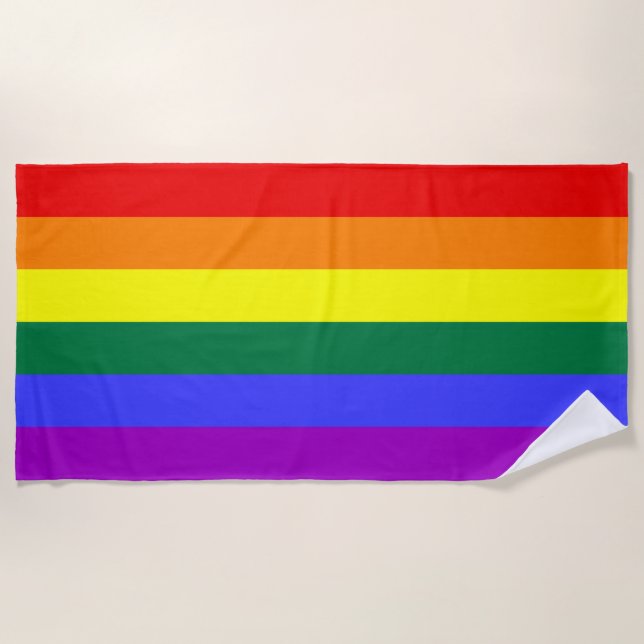 Rainbow-Pride-Flag Strandtuch (Vorderseite)
