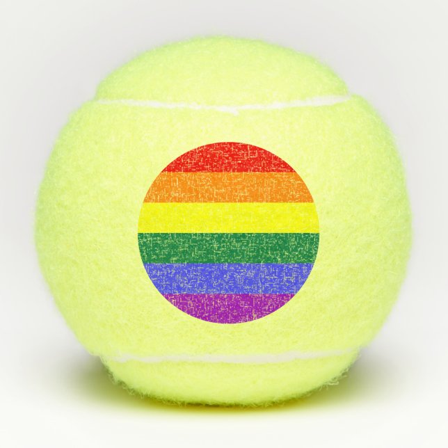 Rainbow-Pride-Flag Tennisbälle (Vorderseite)