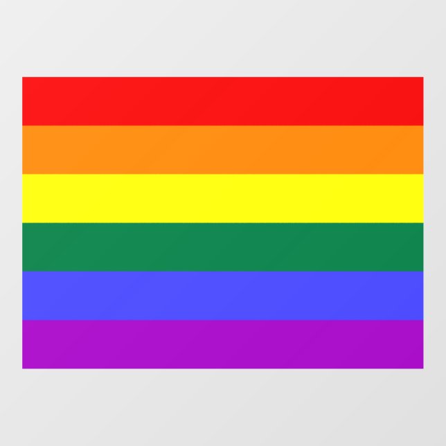 Rainbow-Pride-Flagge Fensteraufkleber (Blatt)
