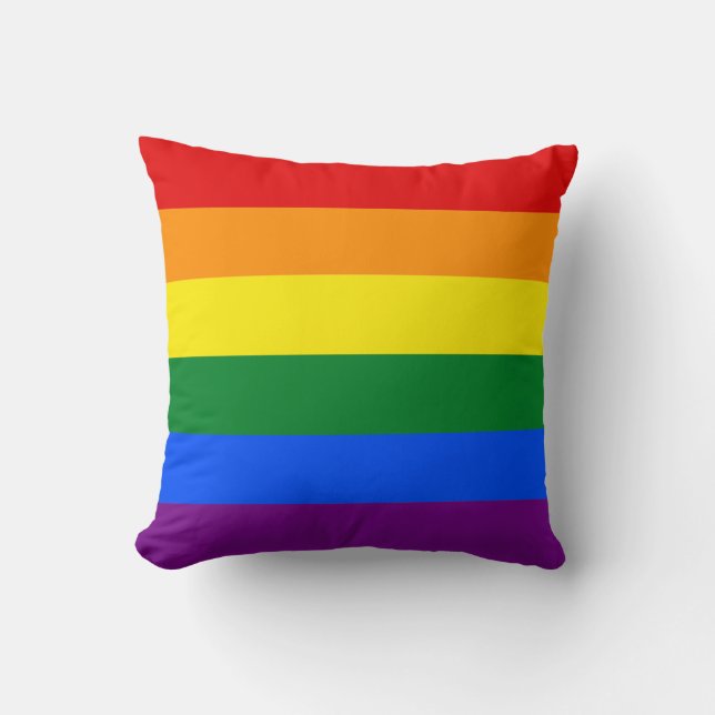 Rainbow-Pride-Flagge Kissen (Vorderseite)