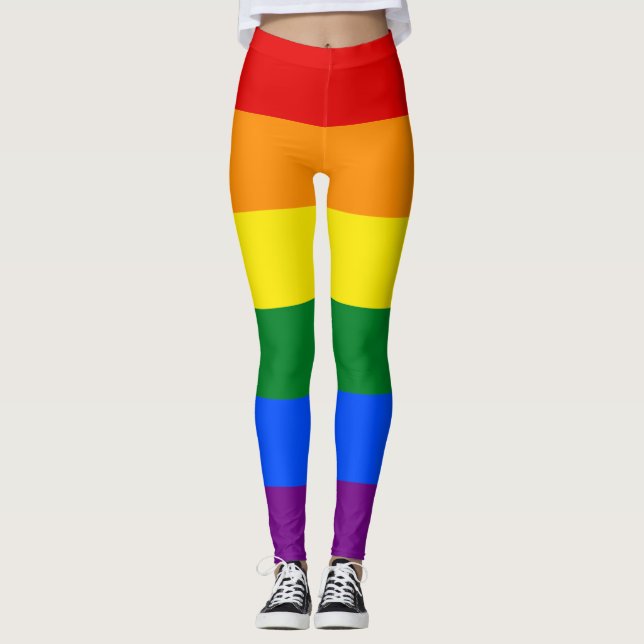 Rainbow-Pride-Flagge Leggings (Vorderseite)