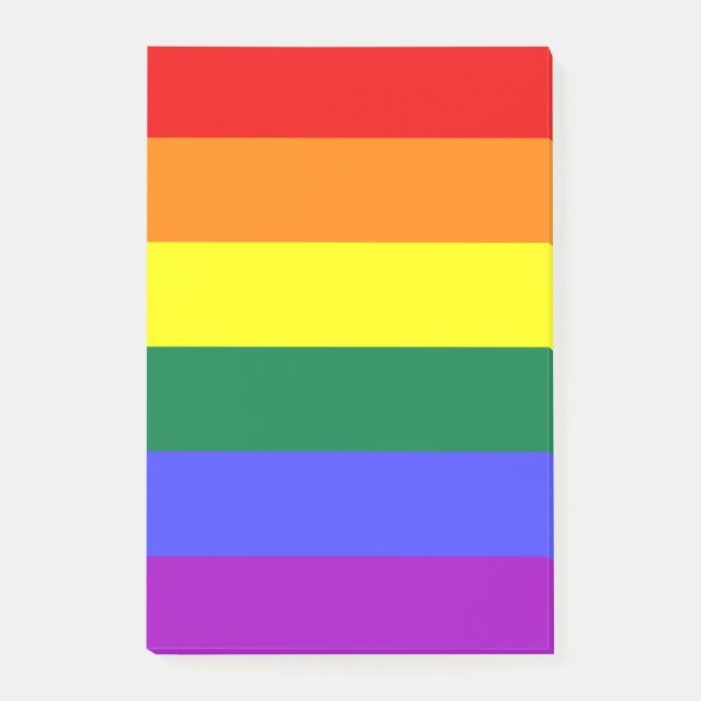 Rainbow-Pride-Flagge Post-it Klebezettel (Vorderseite)
