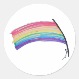 Rainbow-Pride-Flagge Runder Aufkleber