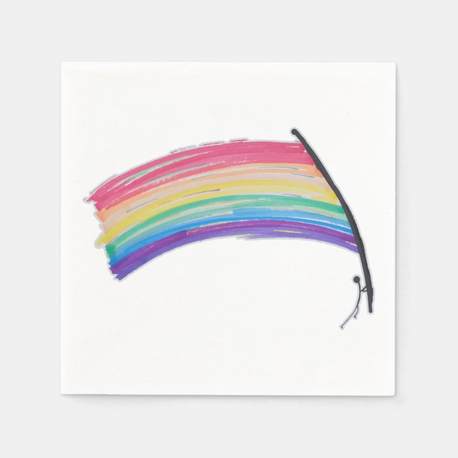 Rainbow-Pride-Flagge Serviette (Vorderseite)