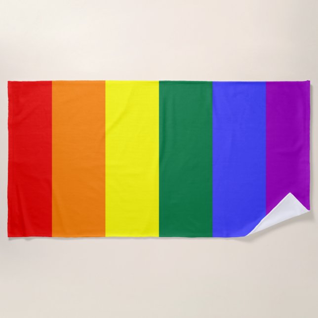 Rainbow-Pride-Flagge Strandtuch (Vorderseite)