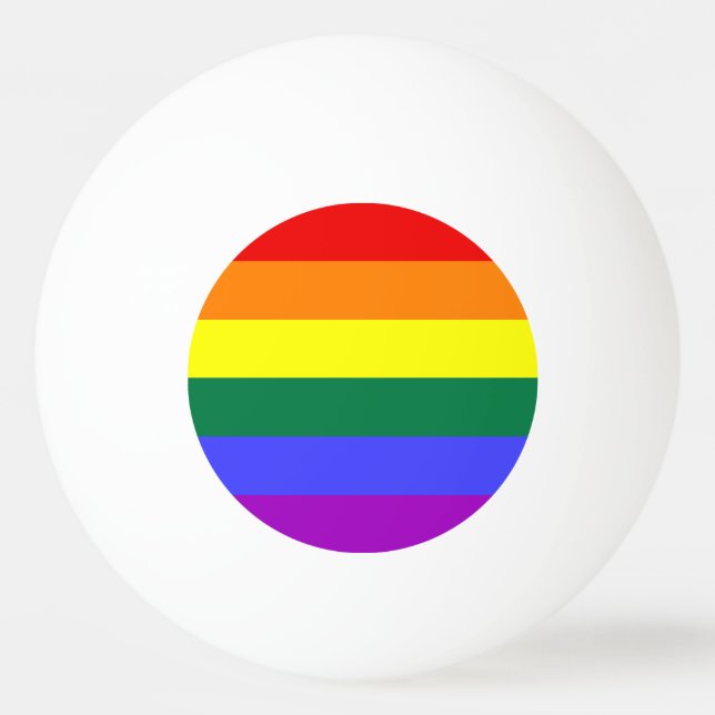 Rainbow-Pride-Flagge Tischtennisball (Rückseite)