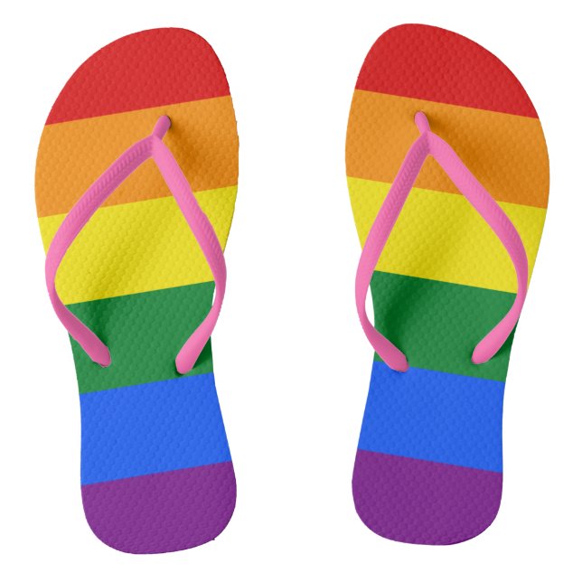 Rainbow Pride Flip Flops (Fußbett)