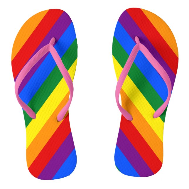 Rainbow Pride Flip Flops (Fußbett)