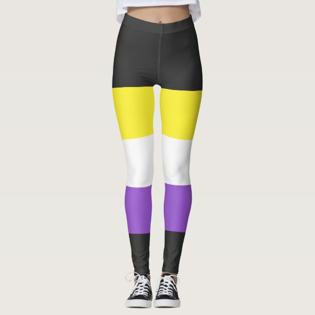 Rainbow Pride für nichtbinäre Flag Leggings (Vorderseite)