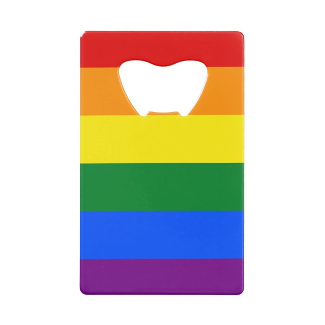 Rainbow Pride Geldbeutel Flaschenöffner (Vorderseite)