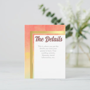 Rainbow Pride Gold Frame Wedding Postkarte