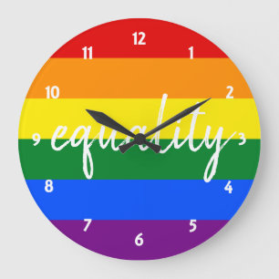 Rainbow Pride Große Wanduhr