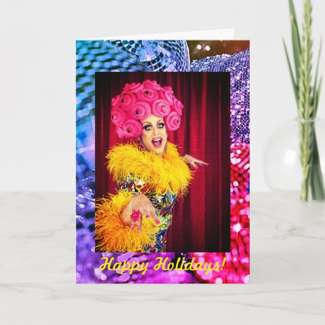 Rainbow Pride "Happy Holiday" Card Karte (Vorderseite)