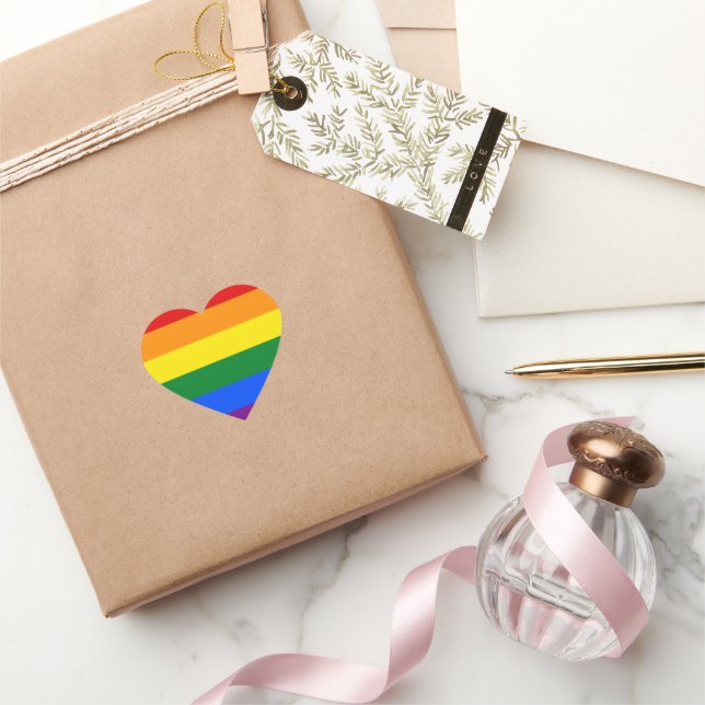 Rainbow Pride Herz-Aufkleber (Schenken)