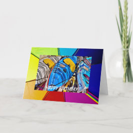 Rainbow Pride Kayak Geburtstag 5" x 7" Geburtstags Karte