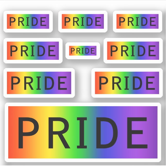 Rainbow Pride LGBT Aufkleber (Vorderseite)