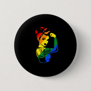 Rainbow Pride LGBT T - Shirt Button