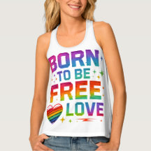 Rainbow Pride LGBTQ Débardeur - Free Love