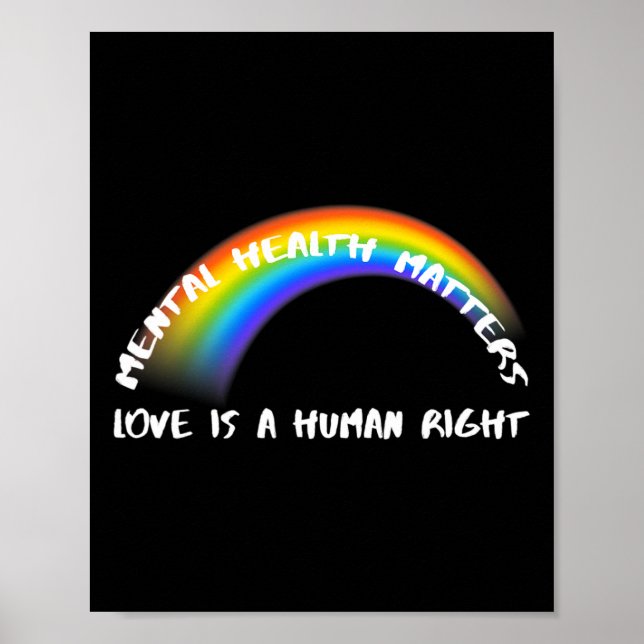 Rainbow Pride LGBTQ - Liebe ist ein Menschenrecht Poster (Vorne)