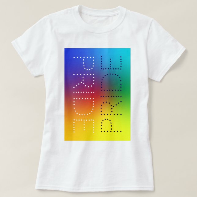 Rainbow Pride Liebe Chic Personalisiert Typografie T-Shirt (Design vorne)