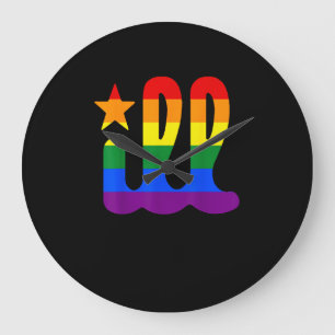 Rainbow Pride Liebe Philadelphia Philly Gay Pri Große Wanduhr