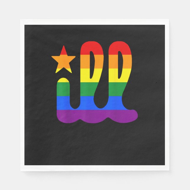 Rainbow Pride Liebe Philadelphia Philly Gay Pri Serviette (Vorderseite)