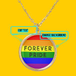 Rainbow Pride Liebe Vergoldete Kette<br><div class="desc">Diese schöne Neglace ist mit einem Bild der LGBTQIA Regenbogenflagge geschmückt und erlaubt es Ihnen, Ihre eigene persönliche Nachricht zu platzieren, um Sie an Ihren Pride zu erinnern. Ideal für eine Pride Parade oder andere Feiern!</div>