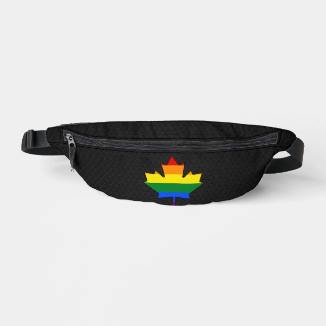 Rainbow pride maple leaf  bauchtasche (Vorderseite)