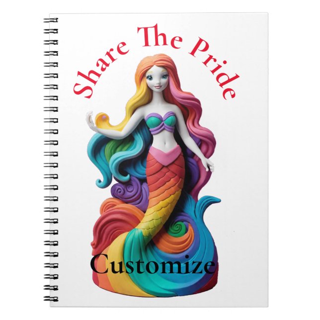Rainbow Pride Mermaid Thunder_Cove Notizblock (Vorderseite)