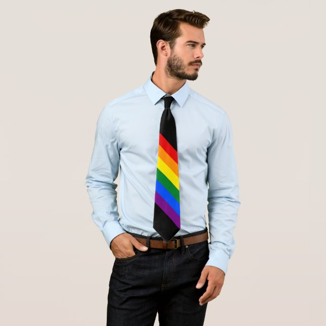 Rainbow Pride Neck Tie Krawatte (Beispiel)