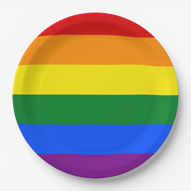 Rainbow Pride Pappteller (Vorderseite)