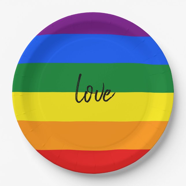 Rainbow Pride Pappteller (Vorderseite)