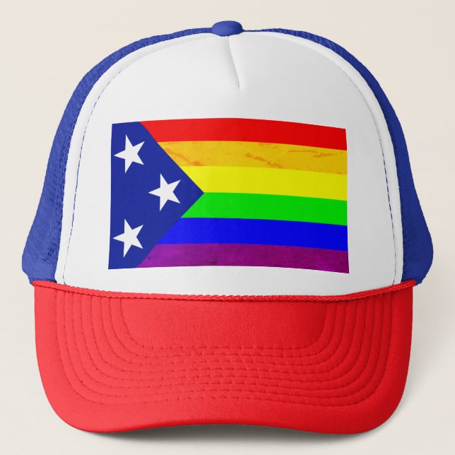 Rainbow Pride Patriot Truckerkappe (Vorderseite)