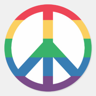 Rainbow Pride Peace Sign Aufkleber