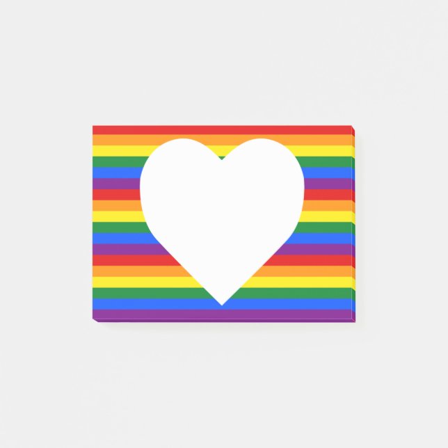 Rainbow Pride Postit-Hinweise Post-it Klebezettel (Vorderseite)