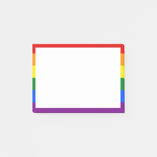 Rainbow Pride Postit-Hinweise Post-it Klebezettel (Vorderseite)