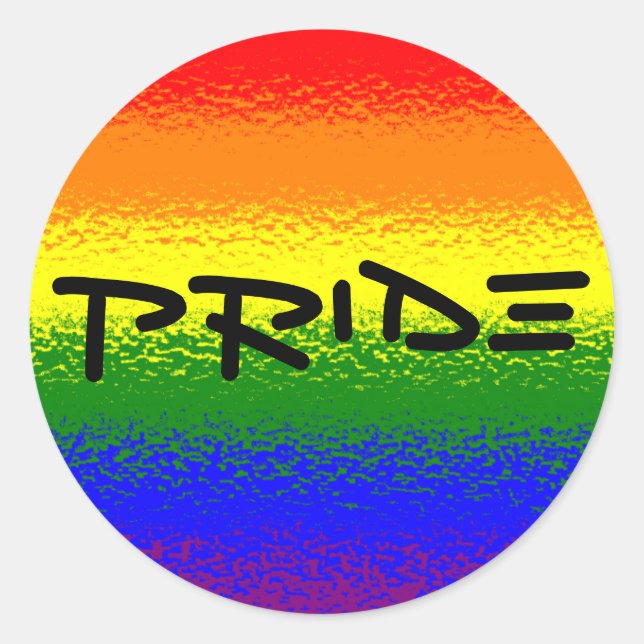 Rainbow Pride Runder Aufkleber (Vorderseite)