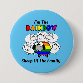 Rainbow Pride Sheep Button