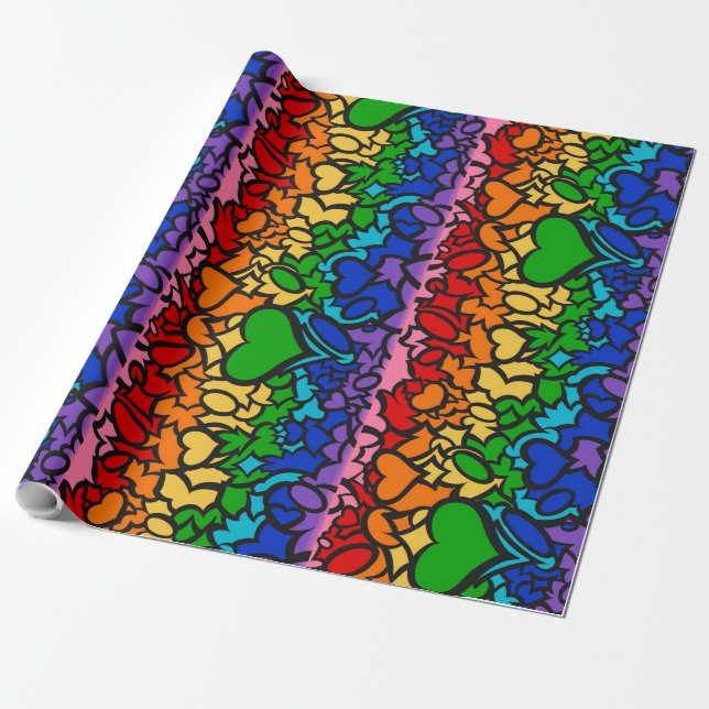 Rainbow Pride Squiggle Geschenkpapier (Ungerollt)
