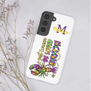 Rainbow Pride Stripes Colorful Fun Initialname Samsung Galaxy Hülle