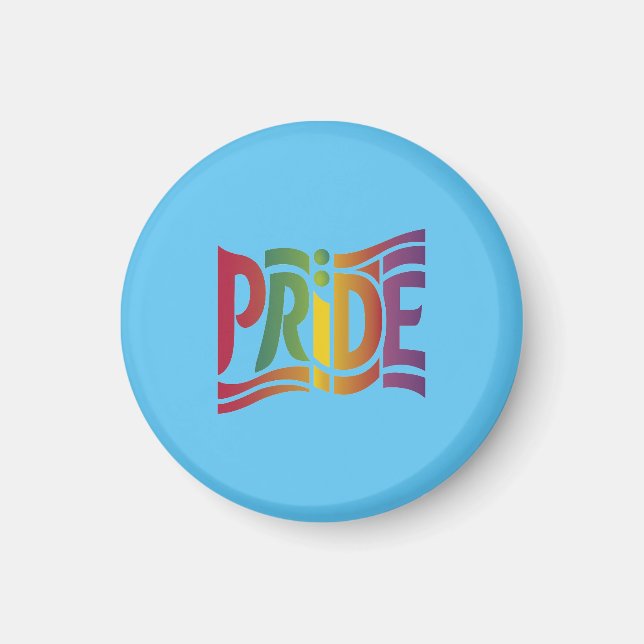 Rainbow Pride typographic - Bold LGBTQ+-Anweisung Magnet (Vorne)